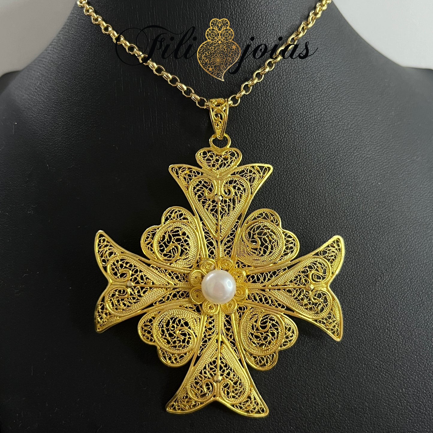 Medalha Cruz de Malta com Pérola