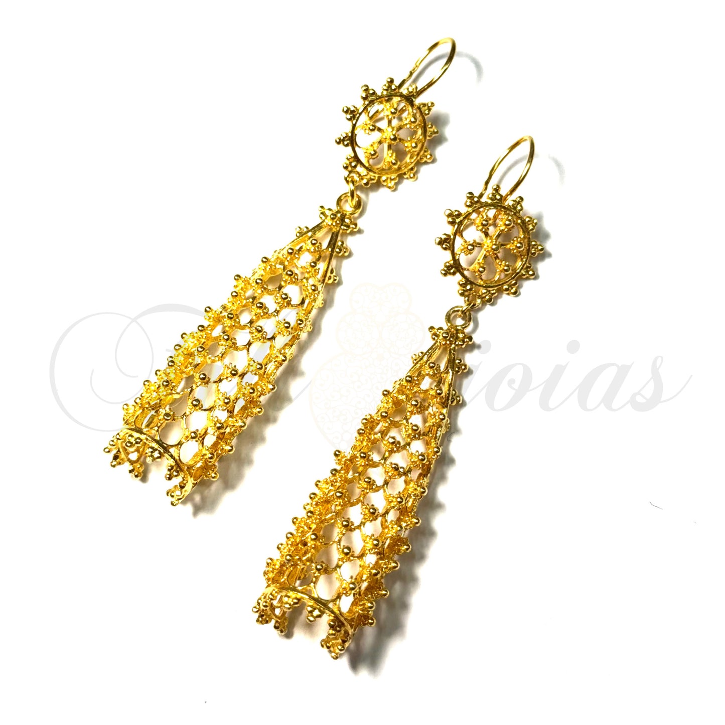 Brinco Triângulo Rendilhado (Tamanho grande)