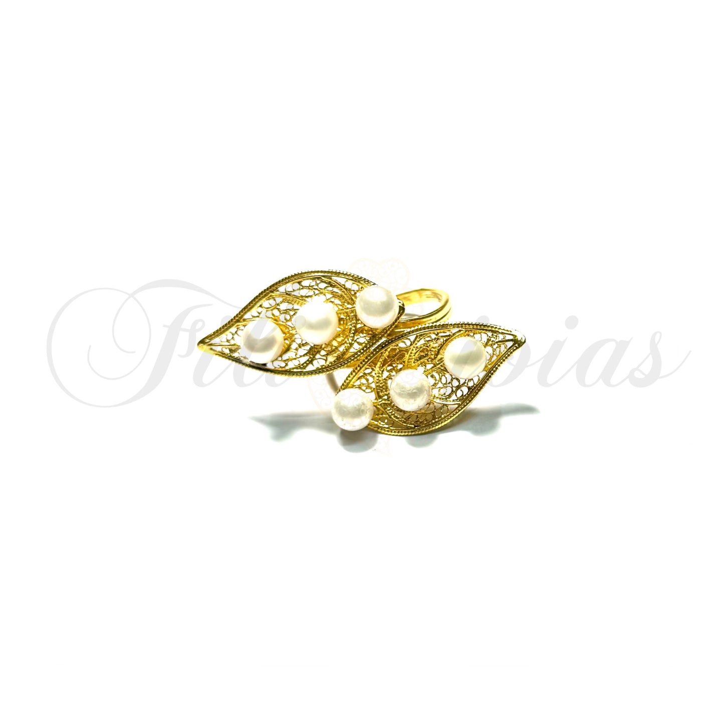 Anel Folhas de Filigrana