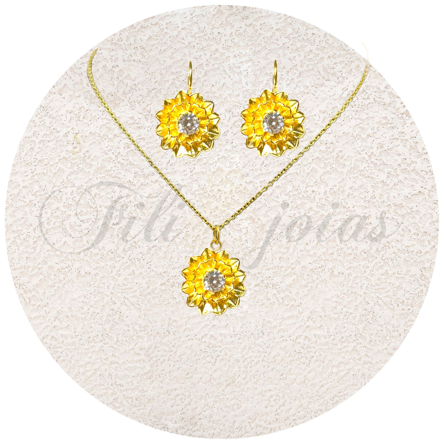 Conjunto Flor de Brilho