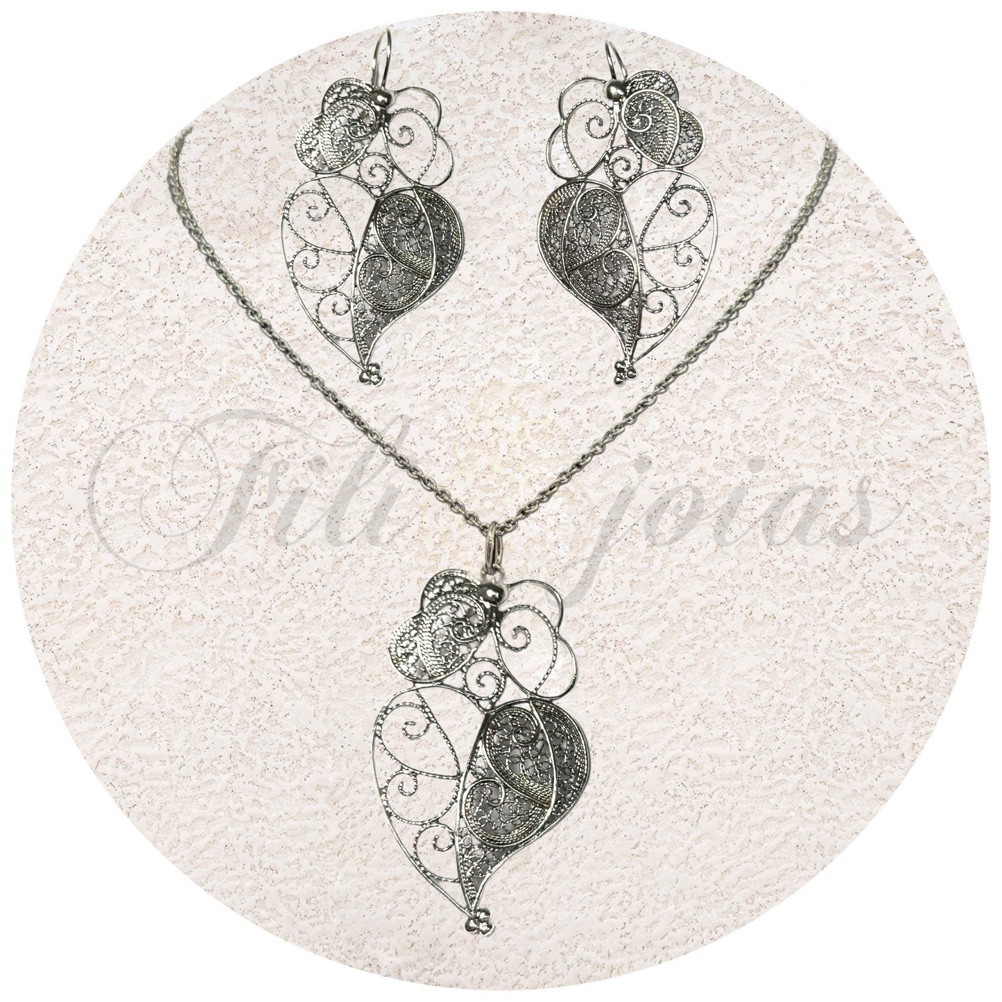 Conjunto Coração de Viana Contemporâneo (Tamanho Pequeno)