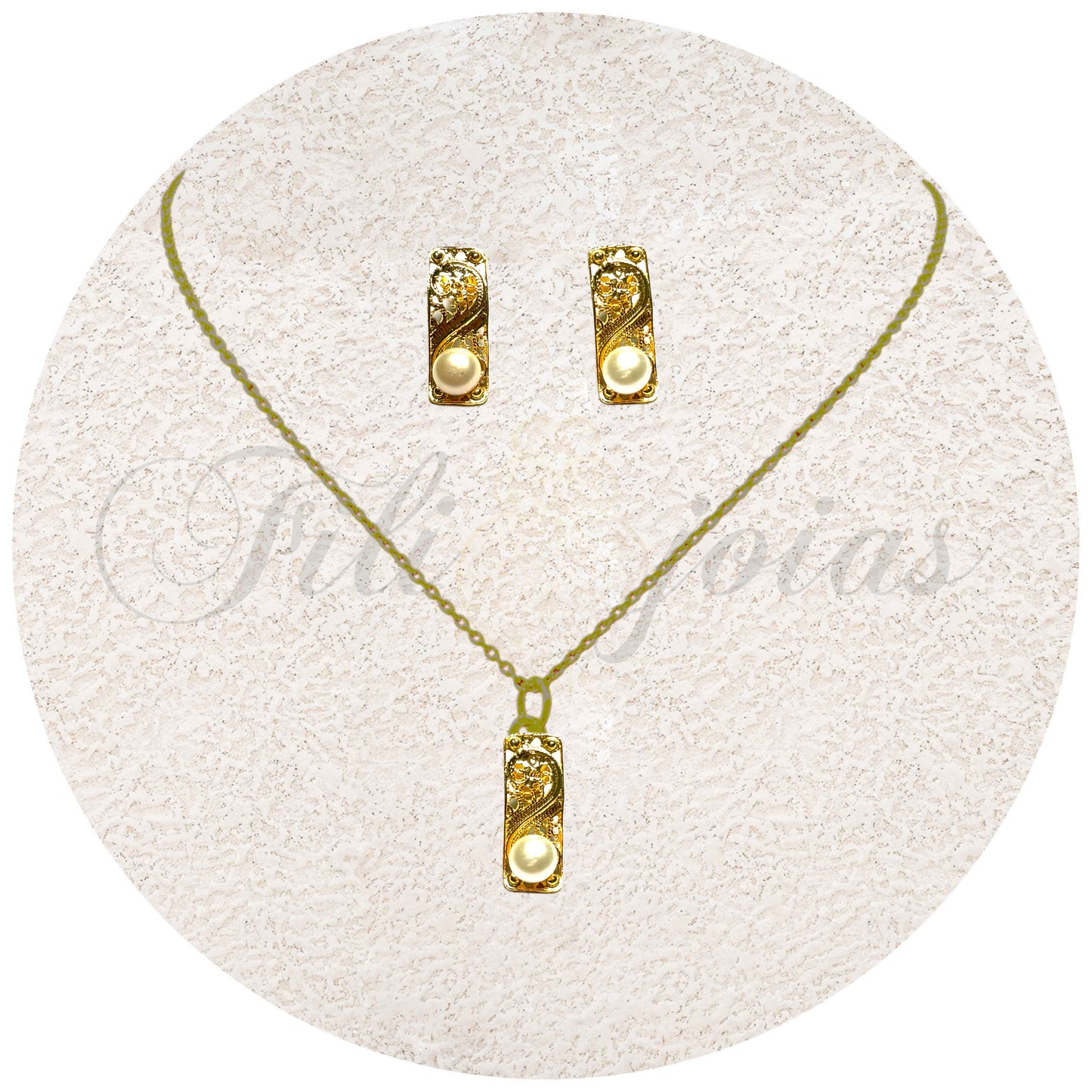 Conjunto Pedaço de Filigrana