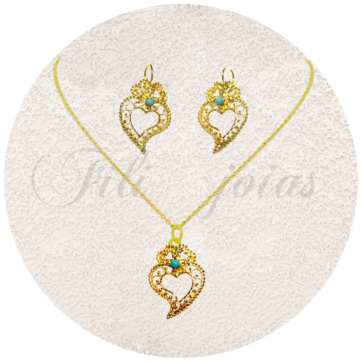 Conjunto Coração de Viana Elegante