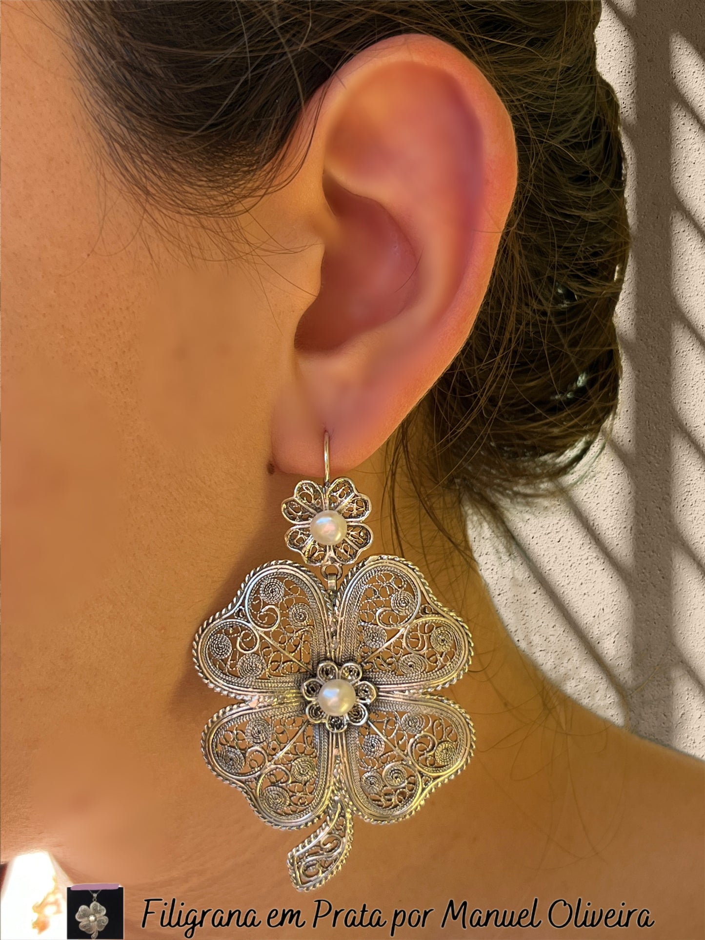 Brinco Trevos de Filigrana
