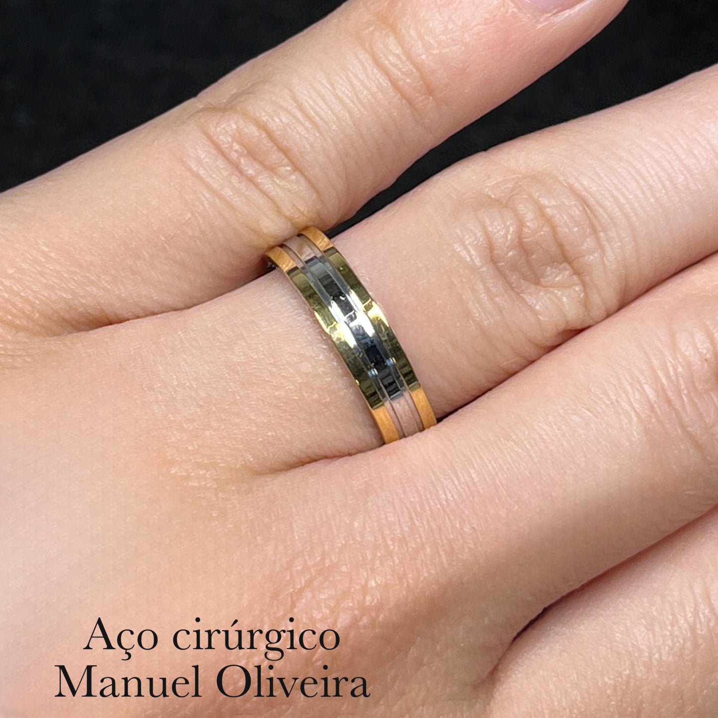 •Alianças para casal 25/50 anos em Aço Cirúrgico Hipoalergênico (2 unidades)