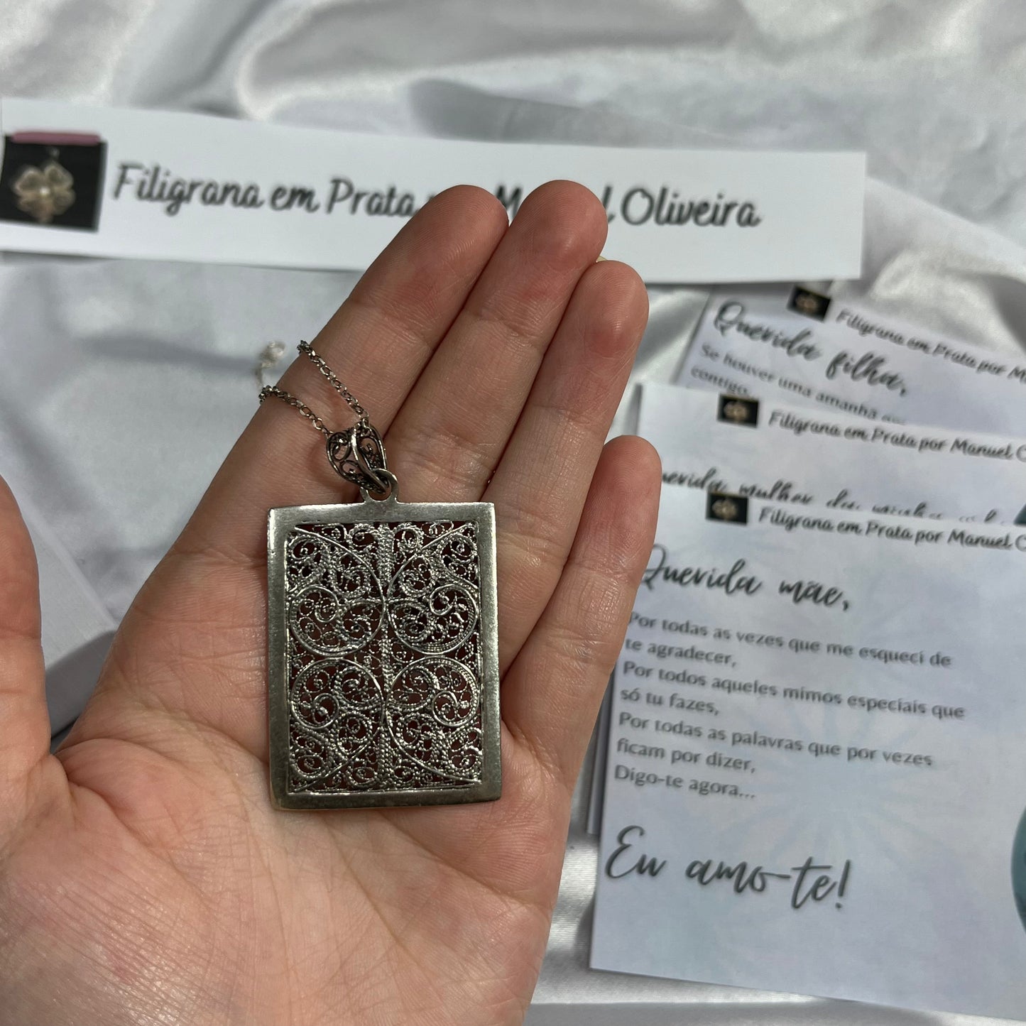 Medalha Retângulo de Filigrana