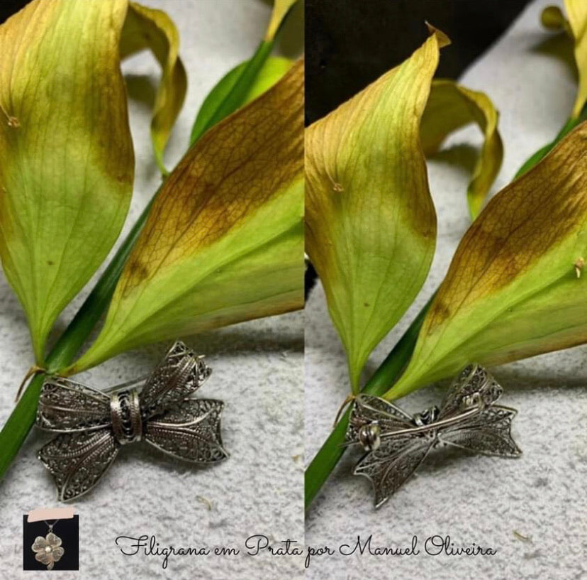 Alfinete Laço De Filigrana (Tamanho M)