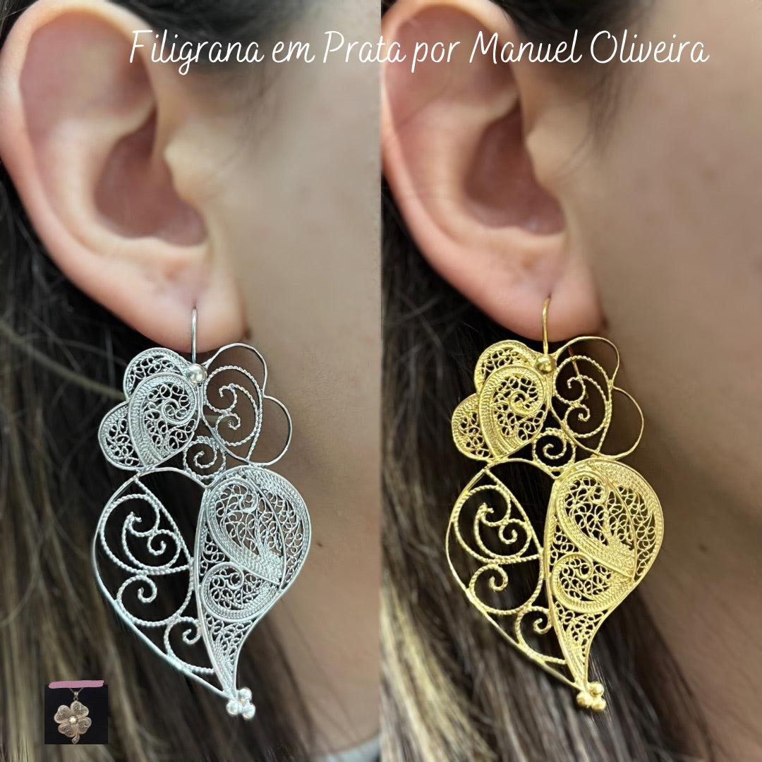 Brinco Coração de Viana Contemporâneo XL