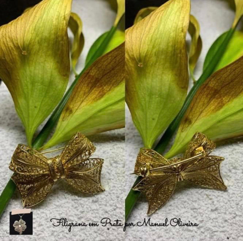 Alfinete Laço de Filigrana (Tamanho M)