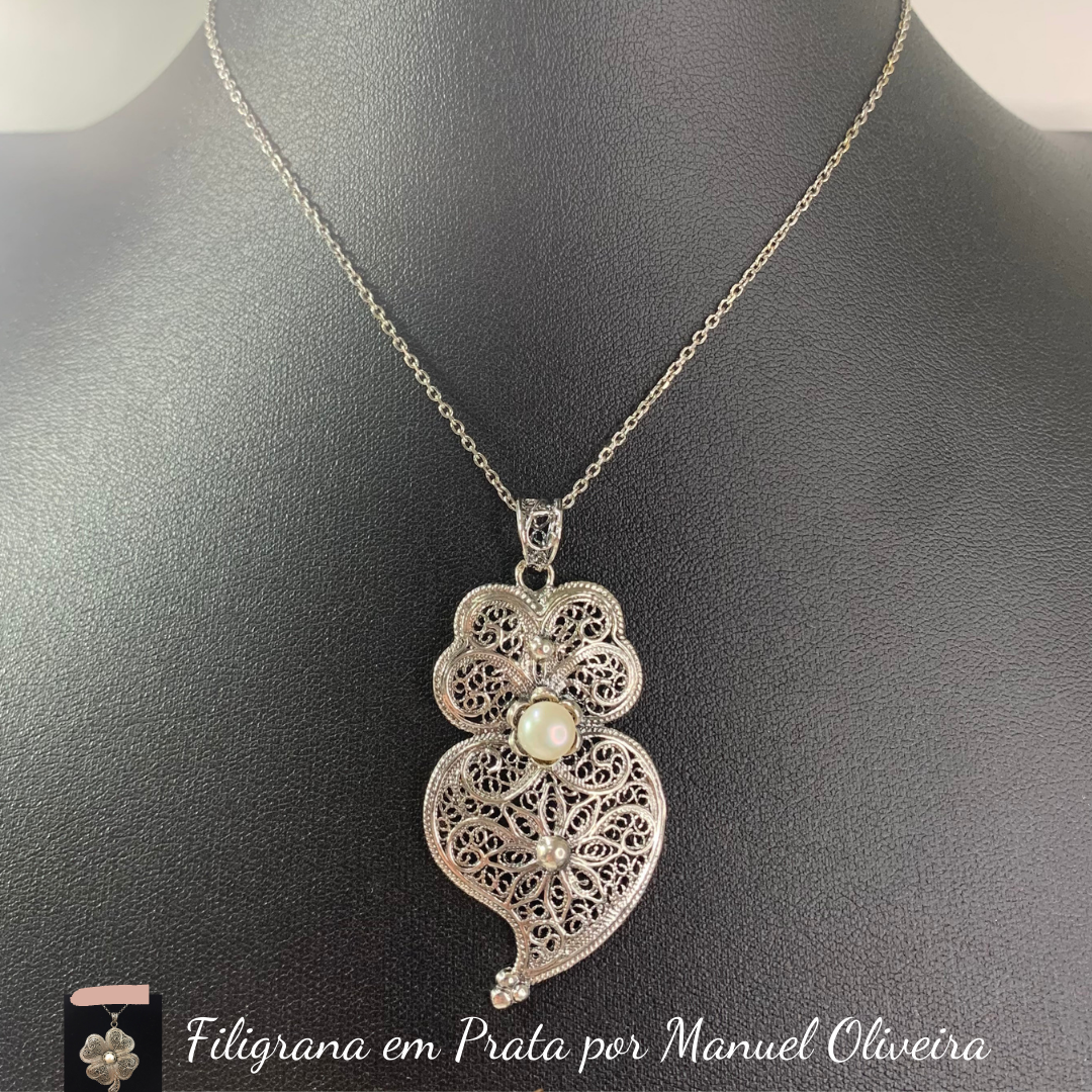 Medalha Coração de Viana c/ Pérola