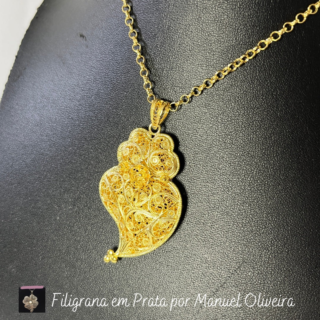 Coração de Viana Duplo Nr. 3+ Cordão