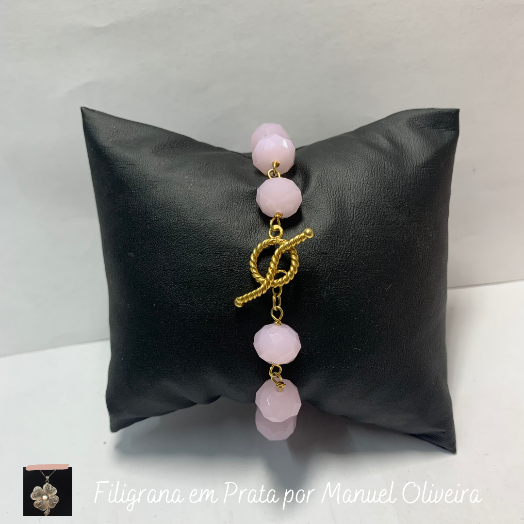 Pulseira Pedra Rosa