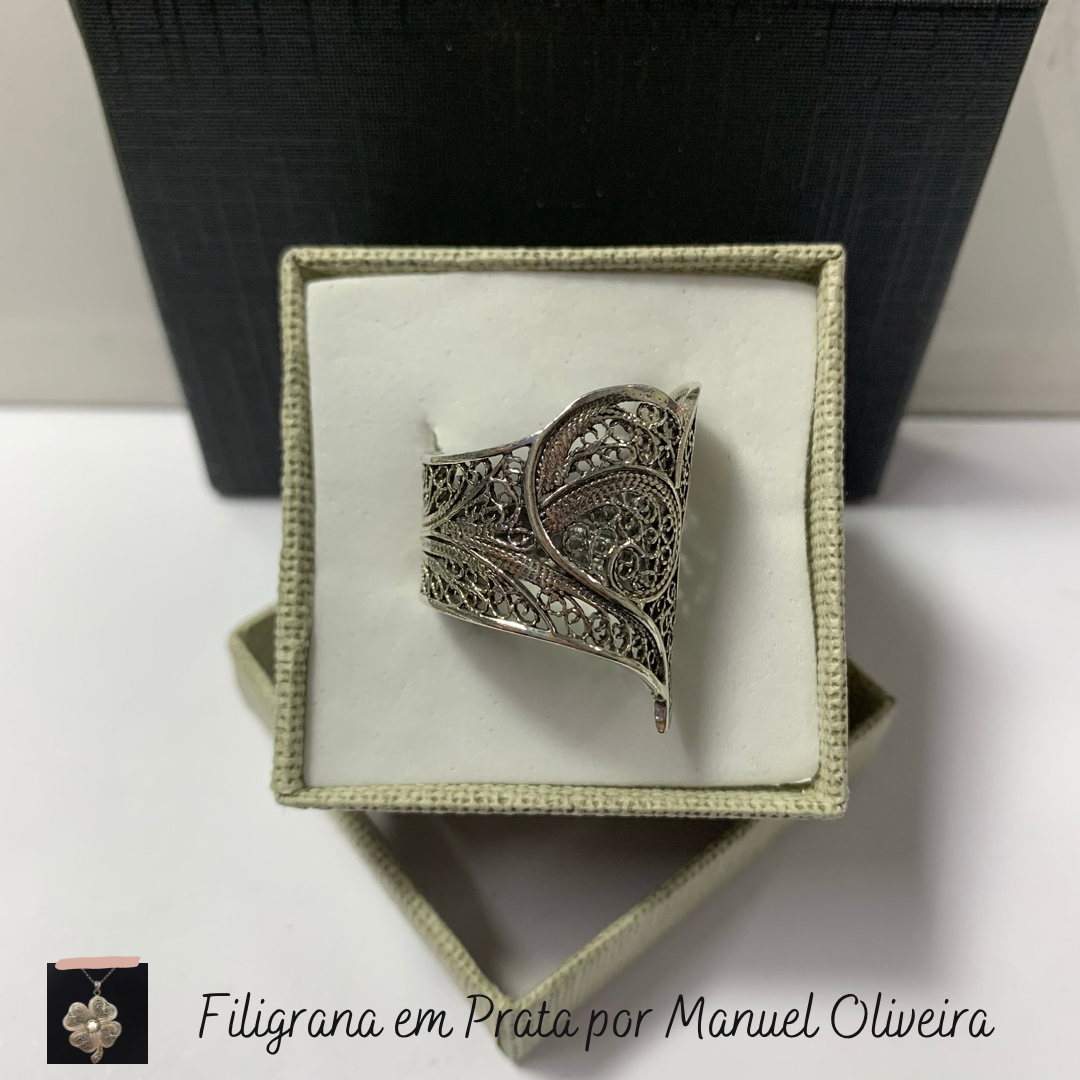 Anel Coração de Filigrana