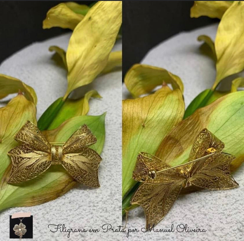 Alfinete Laço De Filigrana (Tamanho L)