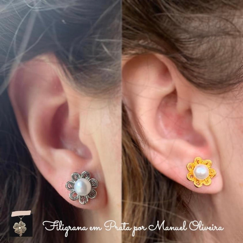 Brinco Flor de Pérola