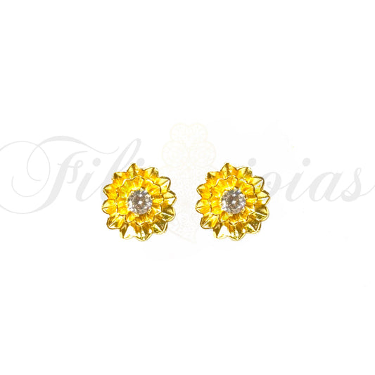 Brinco Flor de brilho