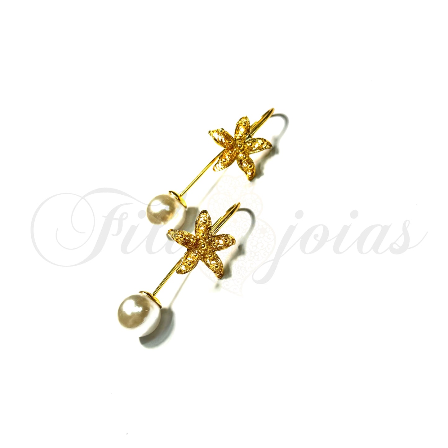 Brinco Pérola com Estrela do Mar