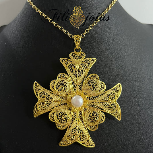 Medalha Cruz de Malta com Pérola