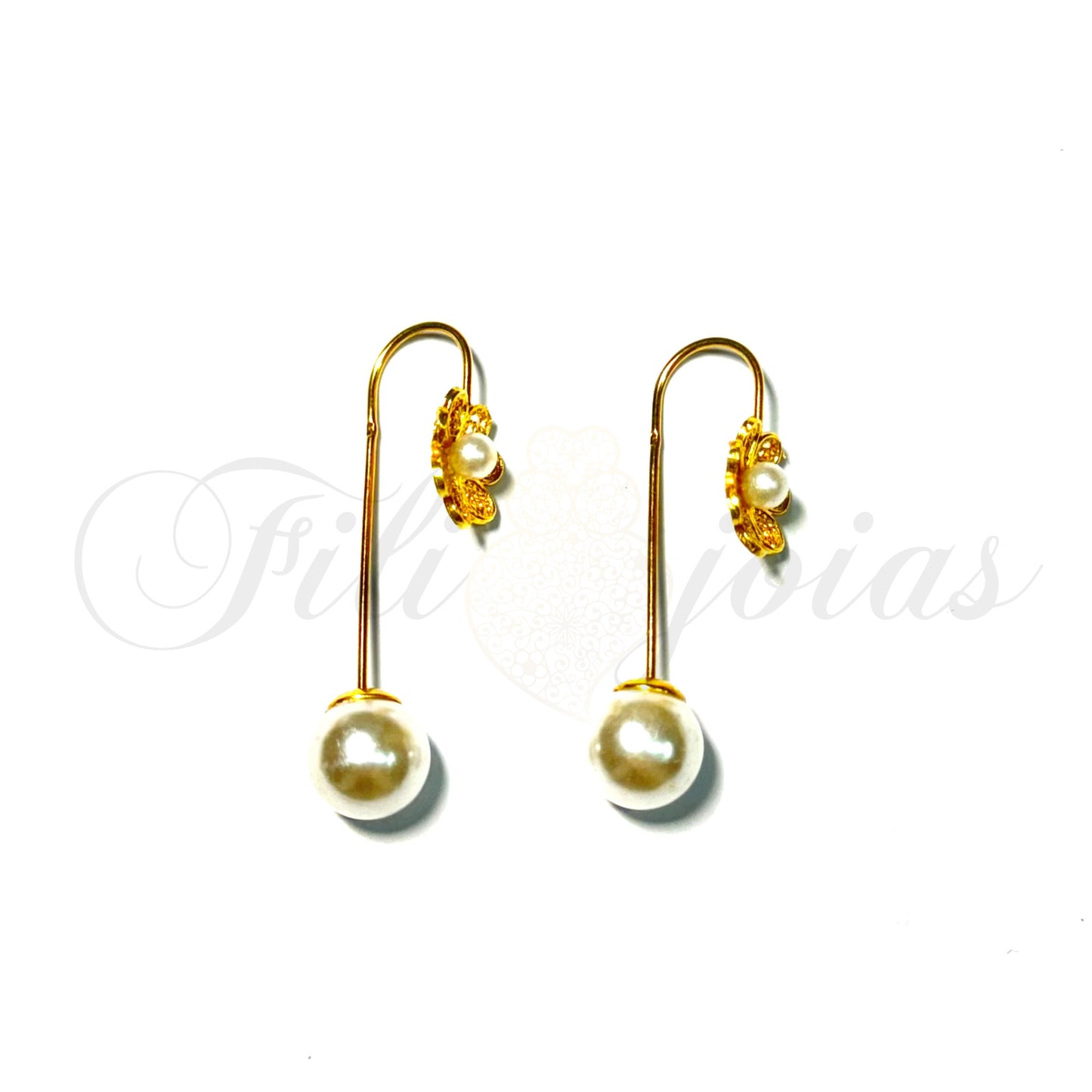 Brinco Flor de Pérola Moderno