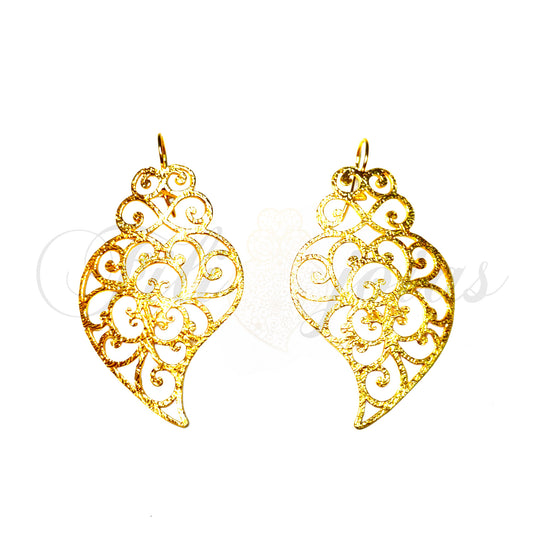 Brinco Coração de Viana Chapeado