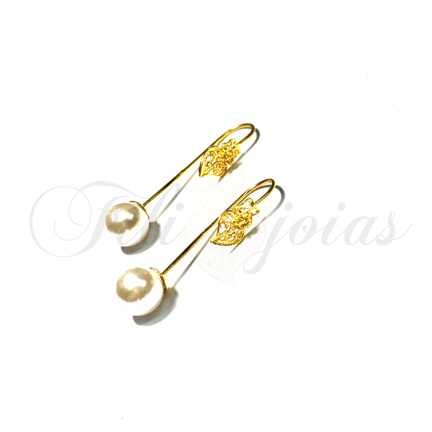 Brinco Coração Viana de Pérola