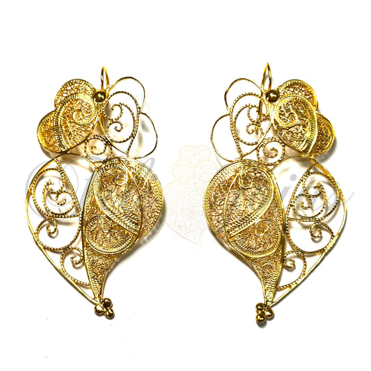 Brinco Coração de Viana Contemporâneo XL