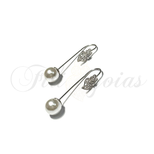 Brinco Coração Viana de Pérola