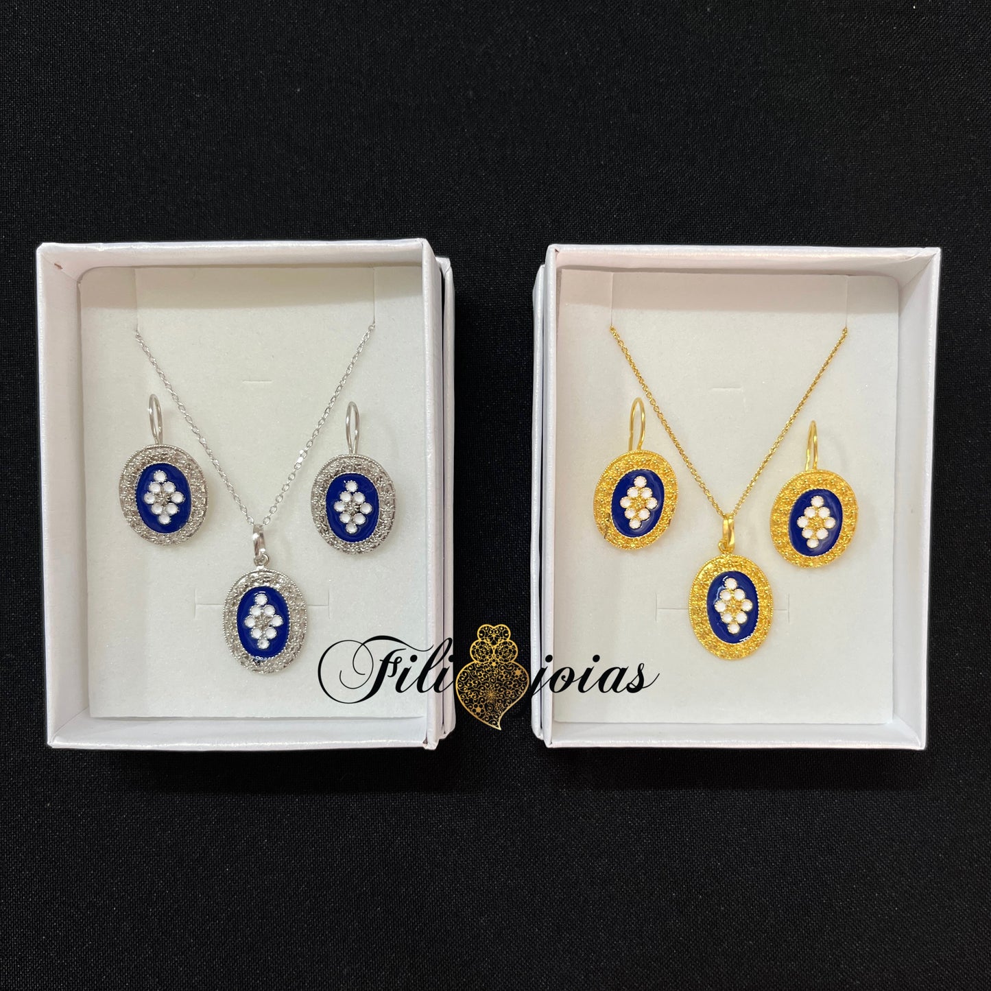 Brinco Oval de Esmalte com caramujos (tamanho grande)