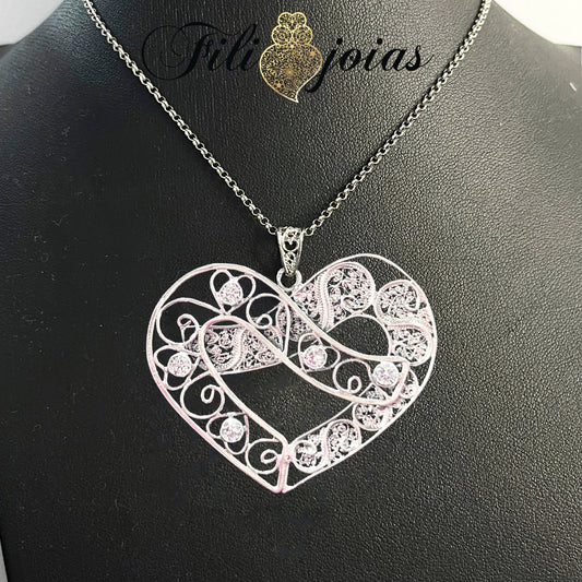 Medalha Coração Moderno de Zircónias
