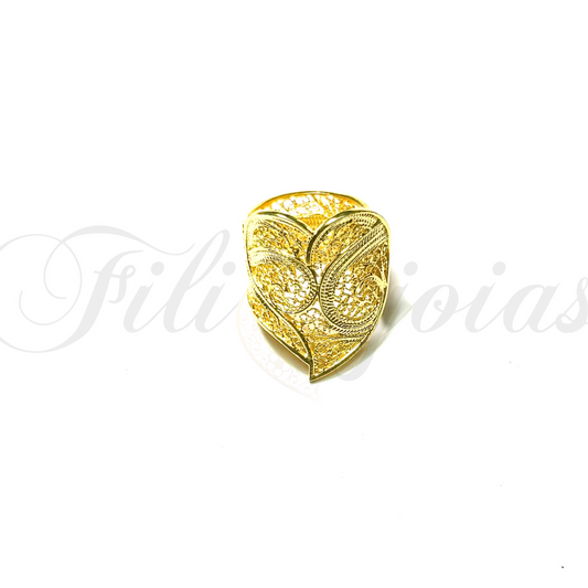 Anel Coração de Filigrana