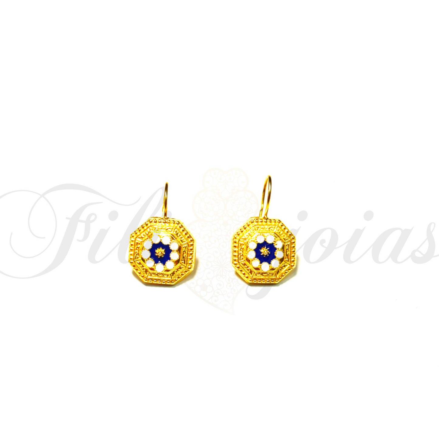 Brinco Rosinha de Portugal esmalte invertido