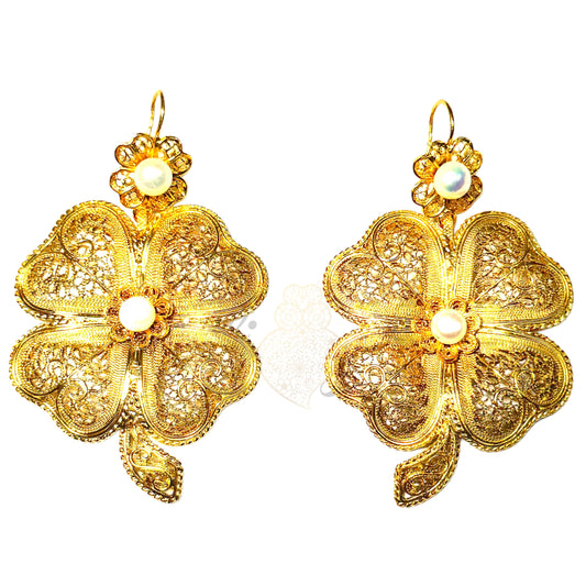 Brinco Trevos de Filigrana