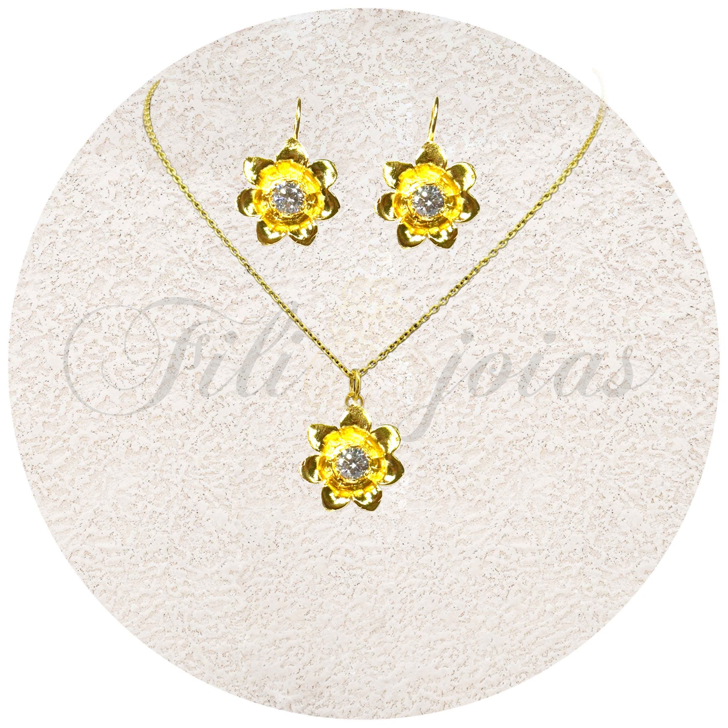 Conjunto Flor de Cristal