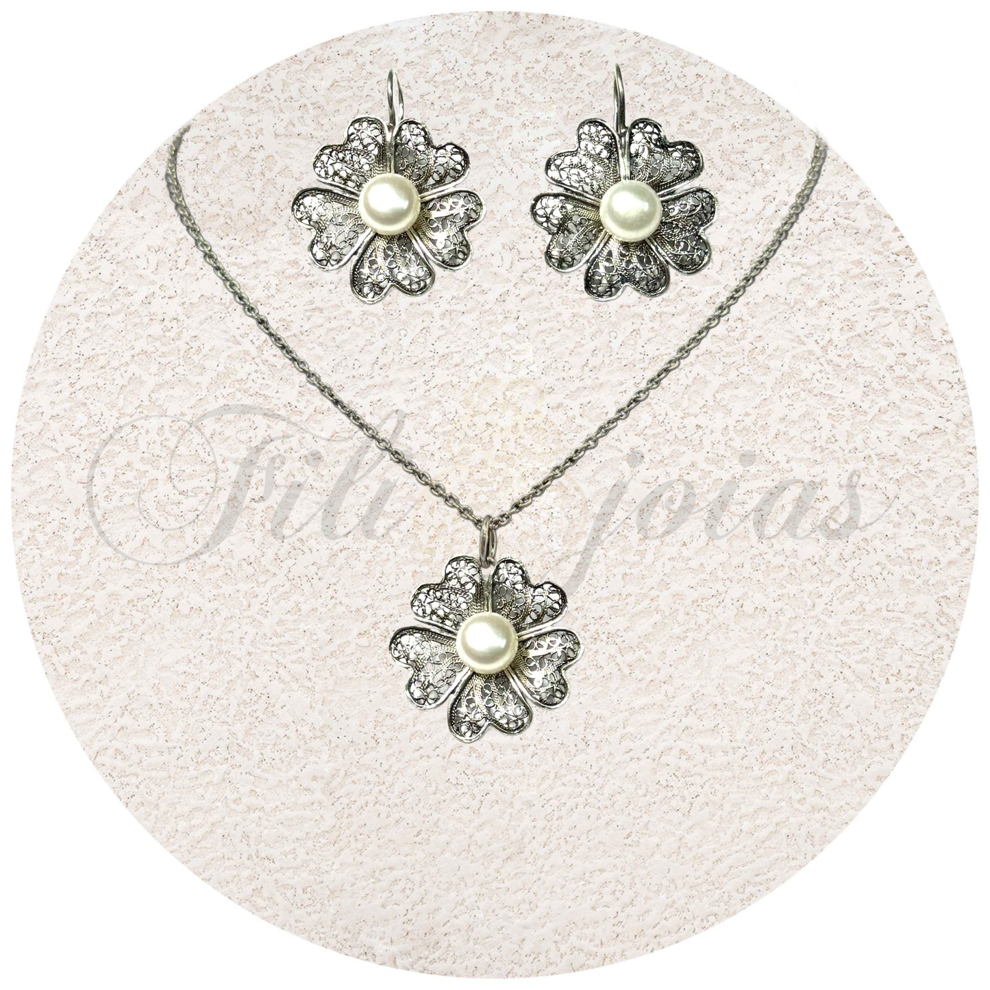 Conjunto Flor de Cosmos