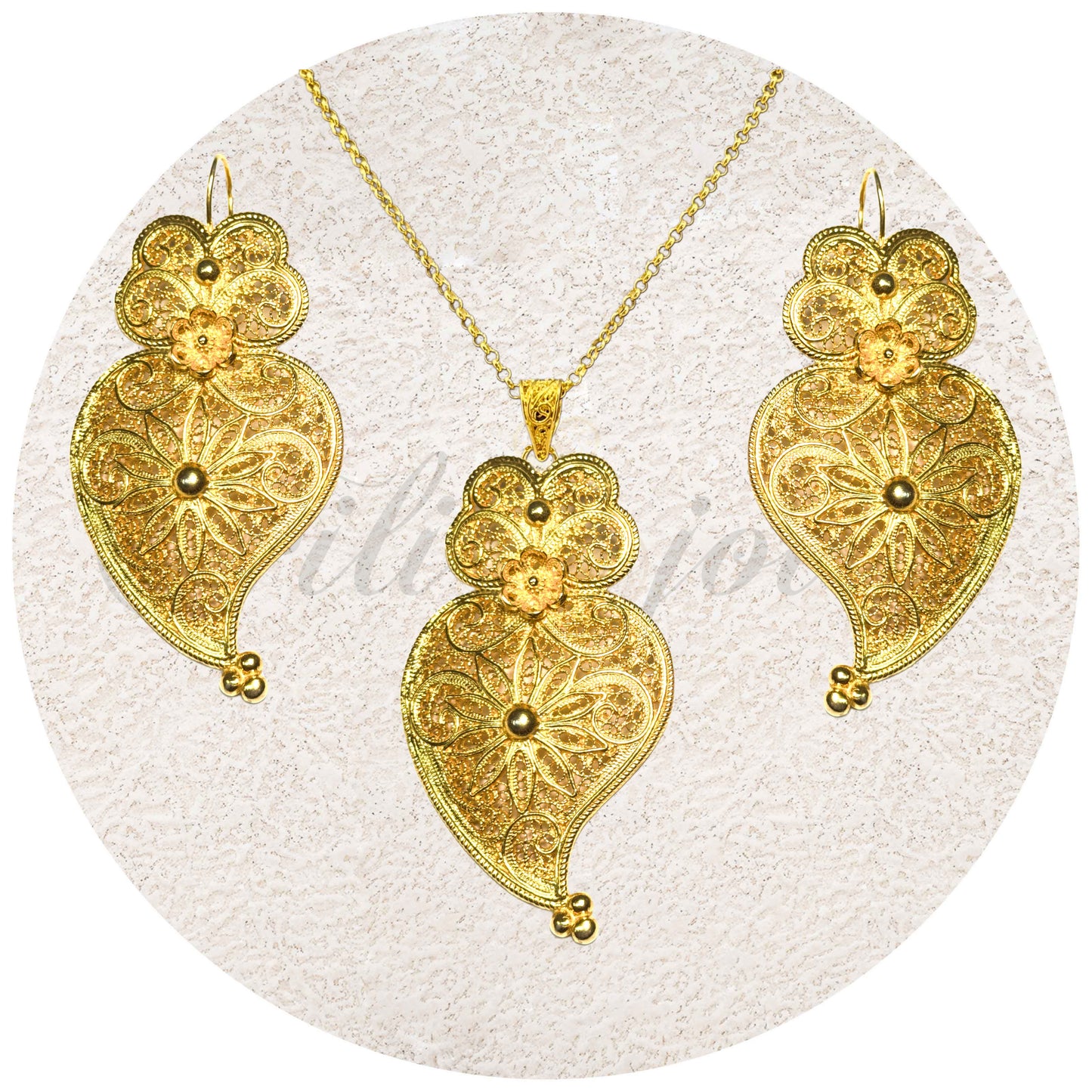 Conjunto Coração de Viana Tradicional (Tamanho Grande)