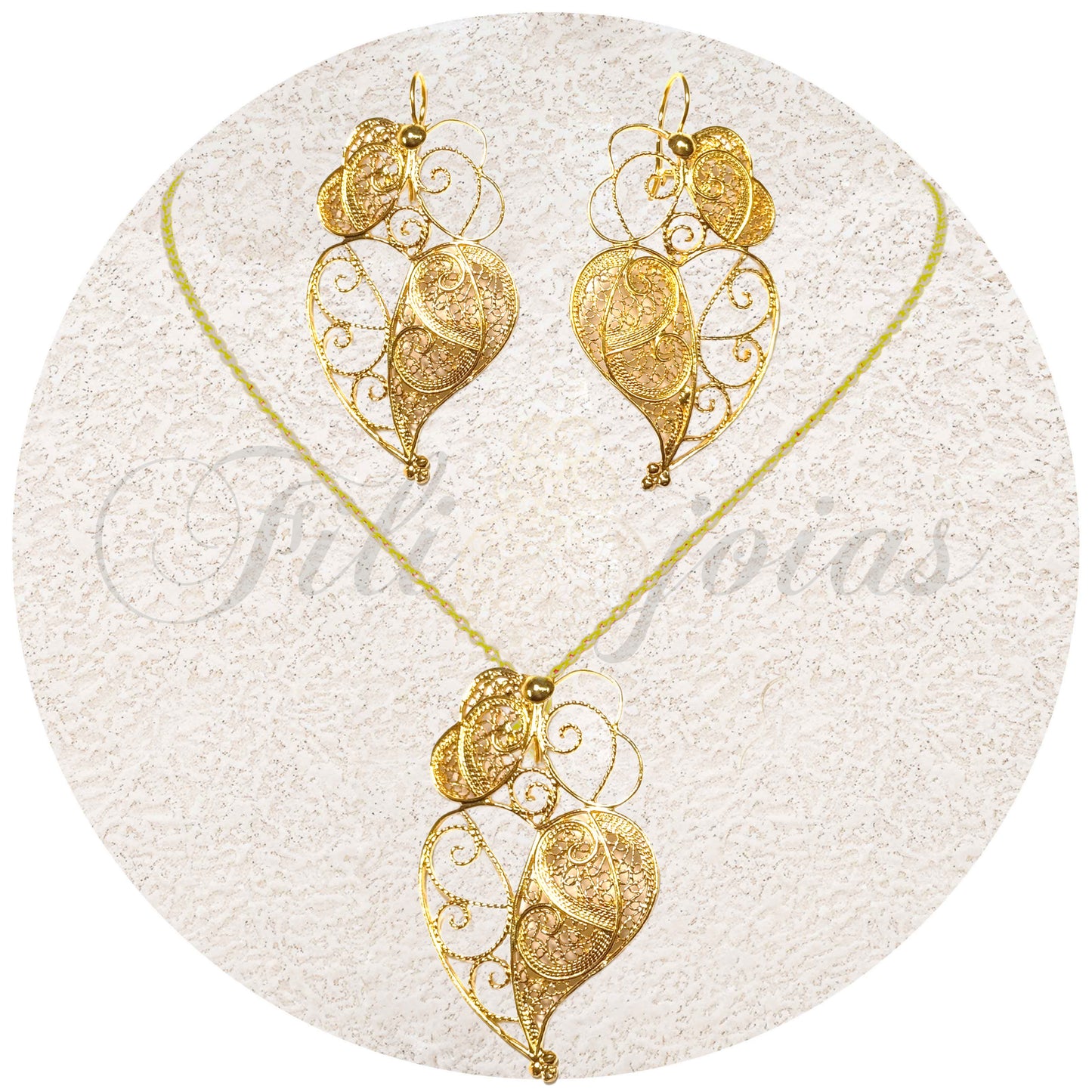 Conjunto Coração de Viana Contemporâneo (Tamanho Pequeno)