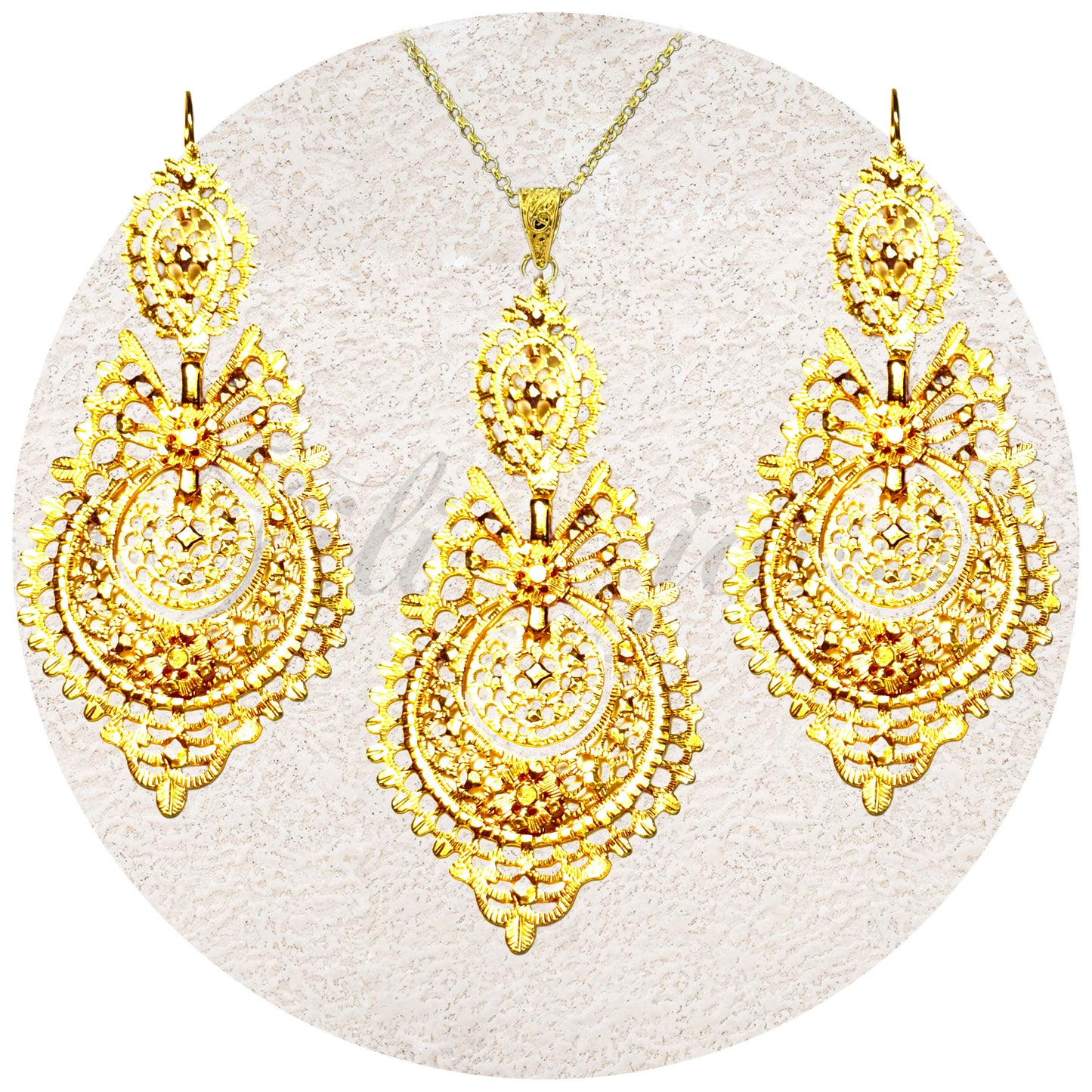 Conjunto Brinco de Rainha