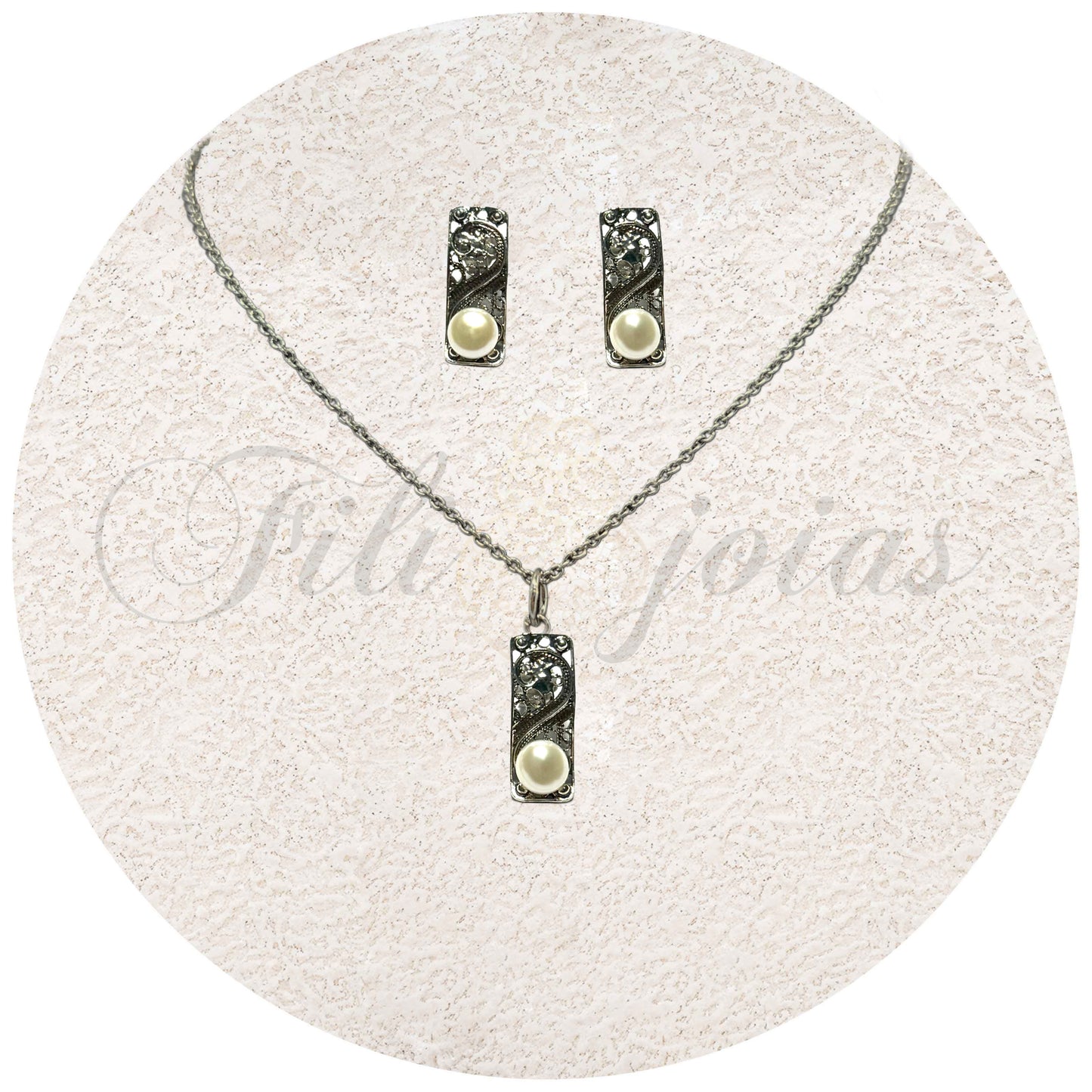 Conjunto Pedaço de Filigrana