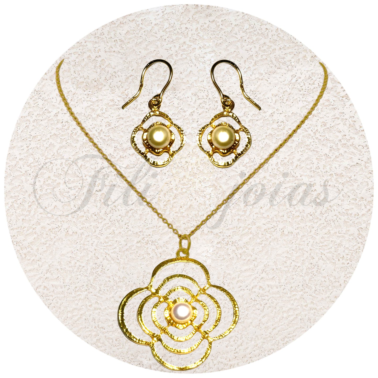 Conjunto Flor de Pérola