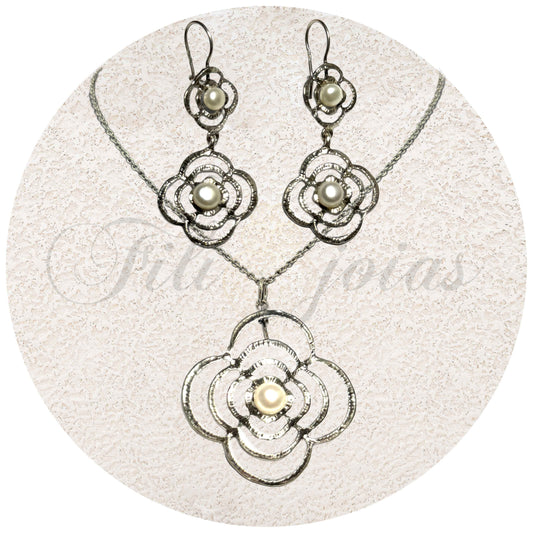 Conjunto Flor de pérola