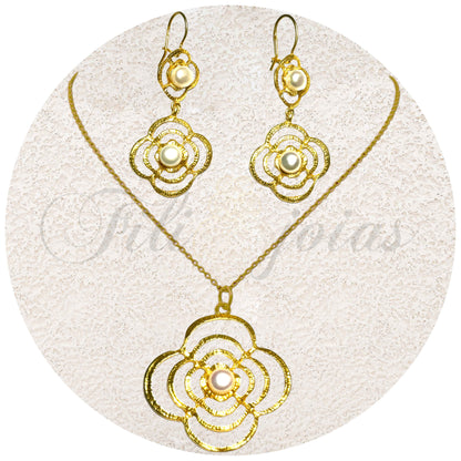 Conjunto Flor de pérola