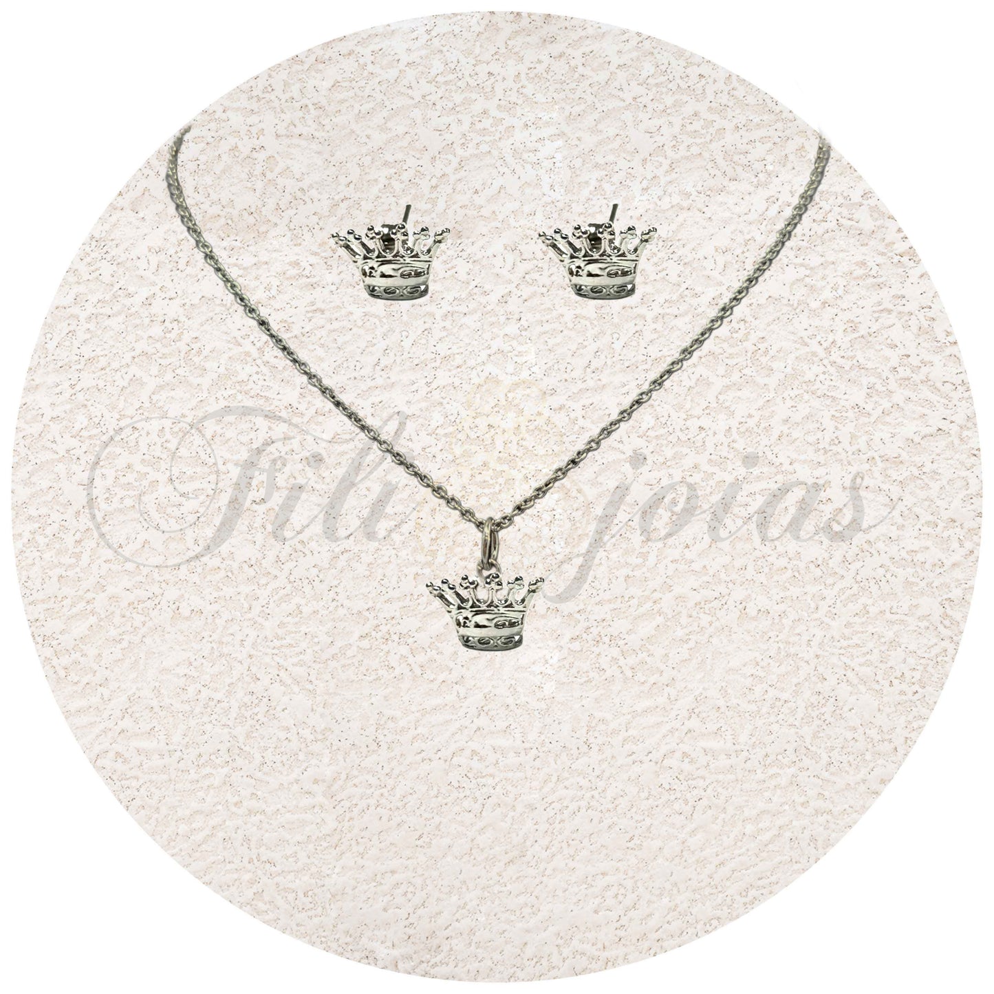 Conjunto Coroas de Filigrana