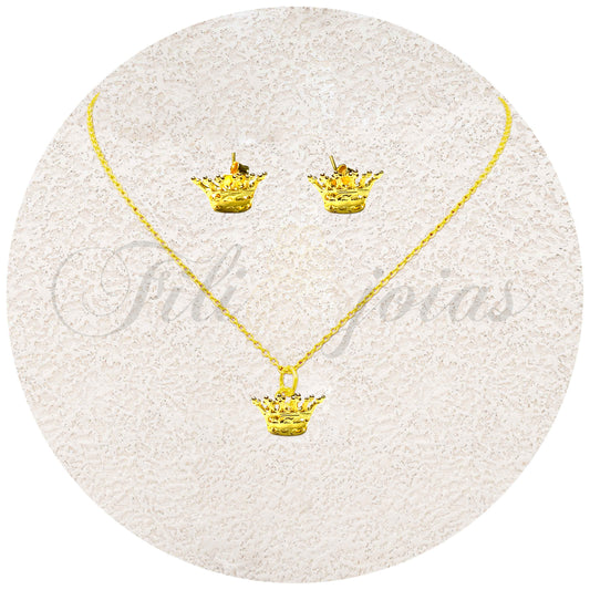 Conjunto Coroas de Filigrana