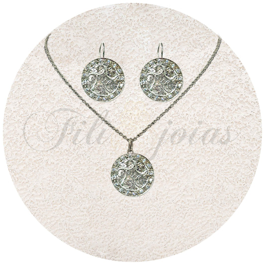 Conjunto Roda de Filigrana com Zírcónias