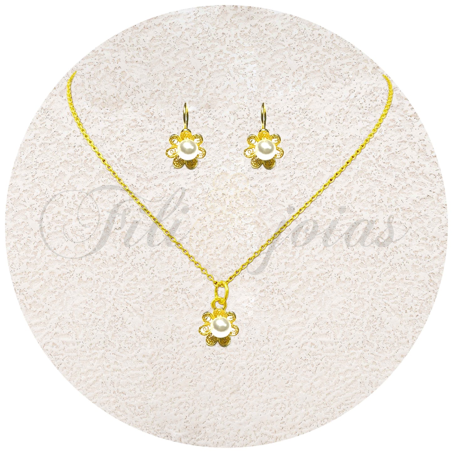 Conjunto Flor de Pérola