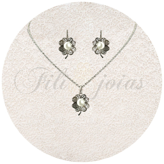 Conjunto Trevos de Filigrana