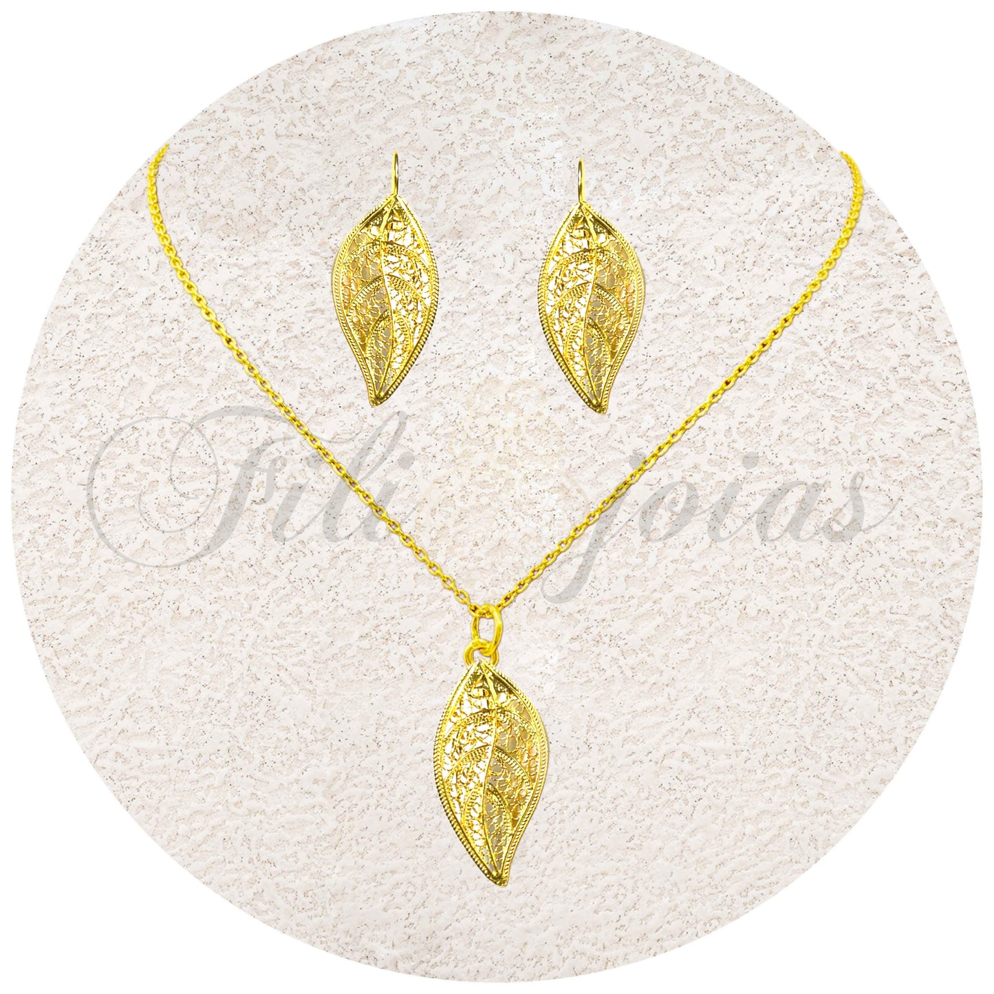 Conjunto Folha de Filigrana