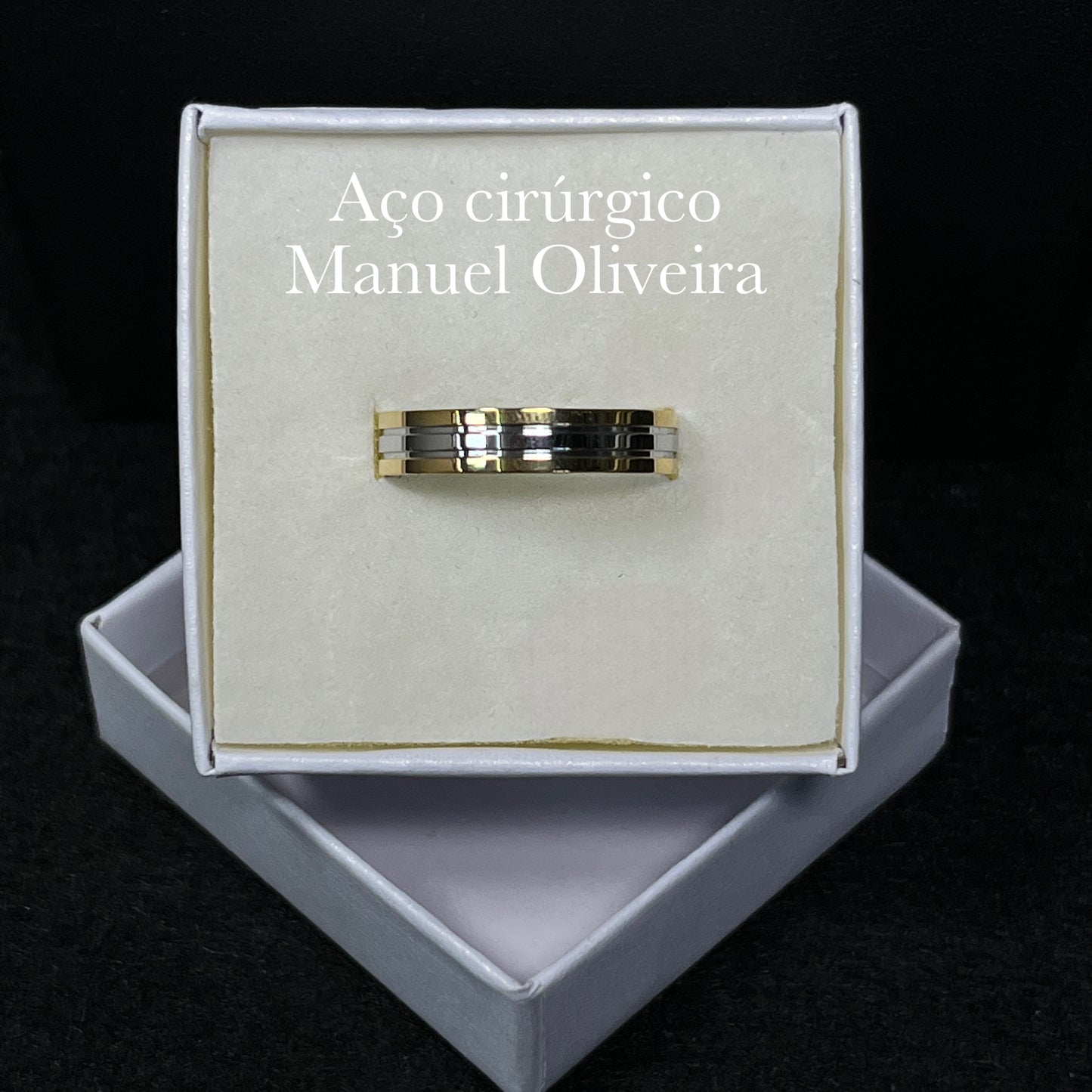 •Alianças para casal 25/50 anos em Aço Cirúrgico Hipoalergênico (2 unidades)