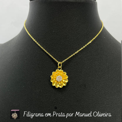 Medalha Flor de brilho