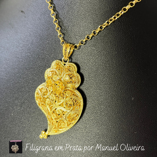 Coração de Viana Duplo Nr. 4+ Cordão